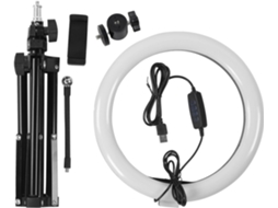 Anel de Luz Led Regulável de 10 Polegadas com Design Escalonado para Iluminação Natural. SFUSHOS