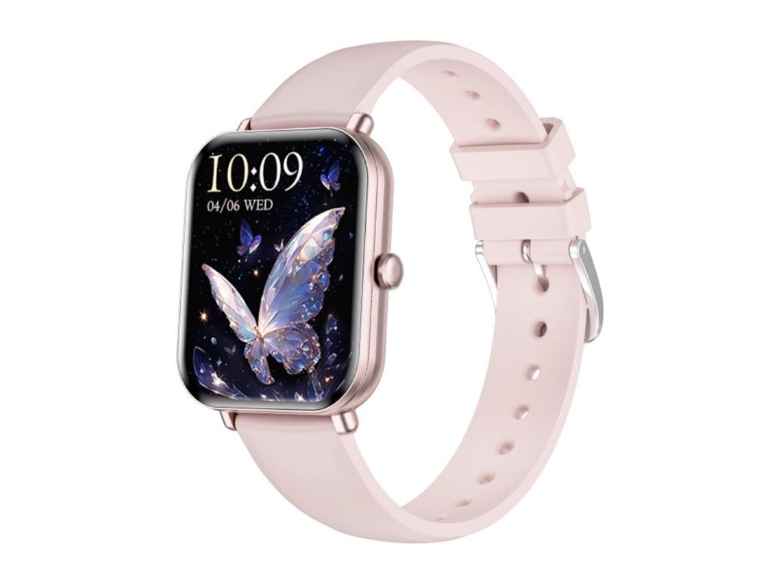 (rosa) Pulseira Inteligente Com Tela Colorida De 1,75 Polegadas E Pulseira De Silicone, Compatível Com Chamadas Bluetooth.