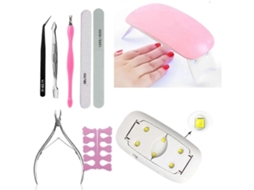 Conjunto de Unhas Uv Led Lamp Secador Gel Kit Esmalte Ferramentas Manicure Broca Elétrica para GOKOCO
