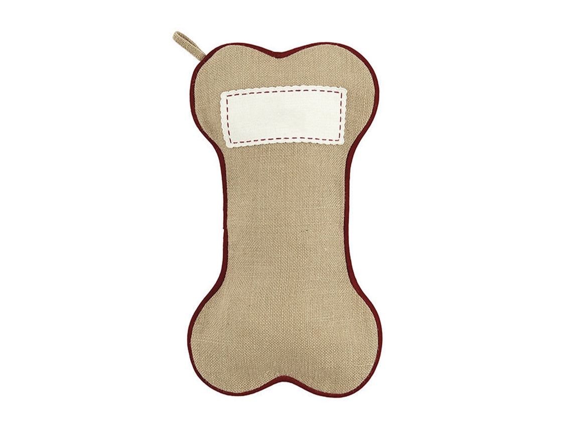 Laxiscreed Luvas Naturais De Natal Com Sock Christmas E Saco De Juta Para Cão, 37x2cm