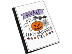 Porta Passaporte Base Presente Garota Louca do Halloween