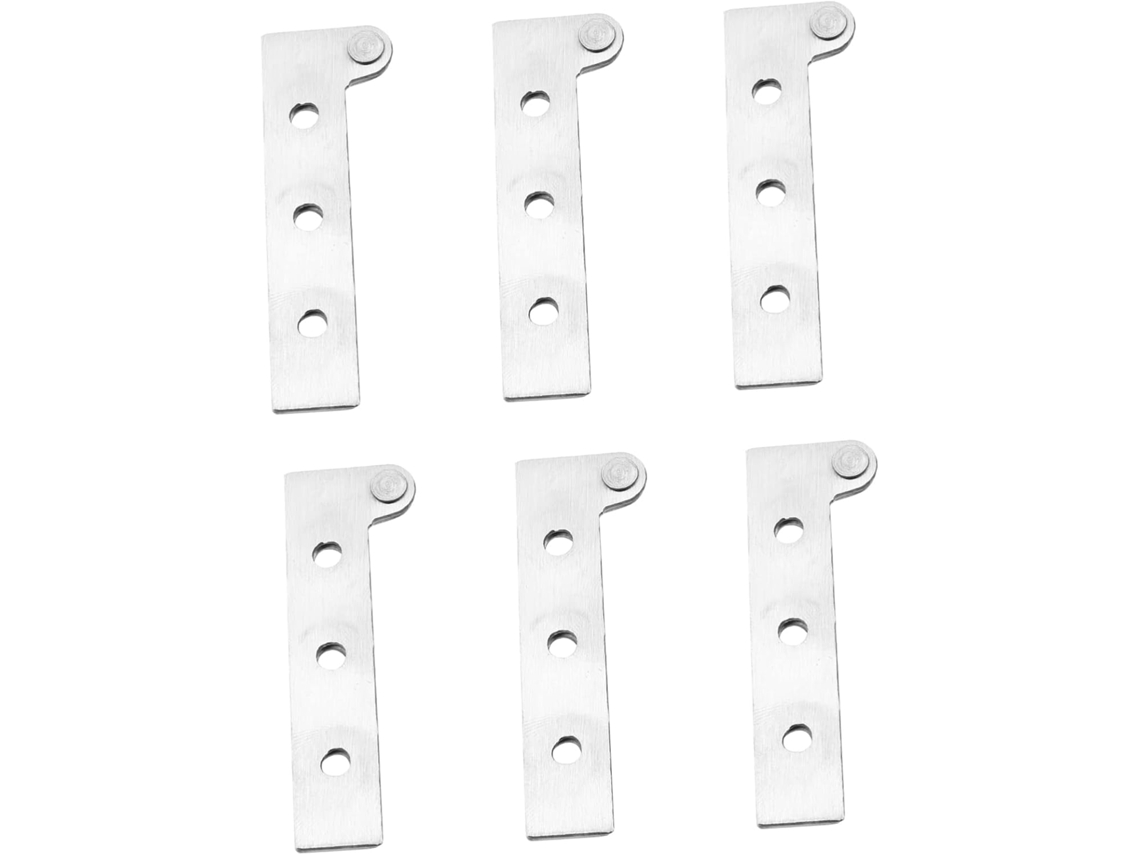 Kit Com 6 Dobradiças Ocultas Em Aço Inoxidável, Giratórias Para