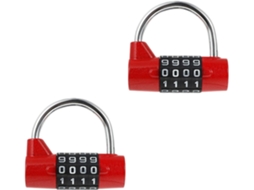 Conjunto De 2 Cadeados Segurança Com Combinação Para Armário Escolar