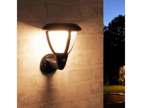 Aplique De Parede Led Solar | Conjunto De 2 Unidades | Luz Branca Quente 2700k | Com Sensor De Movimento Para Longa Duração Rextech