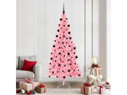 Vidaxl Árvore De Natal Rosa 210 Cm Pvc