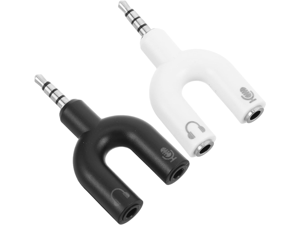 Adaptador Conversor De Áudio Em Formato De Y, 2 Peças, Para Microfone