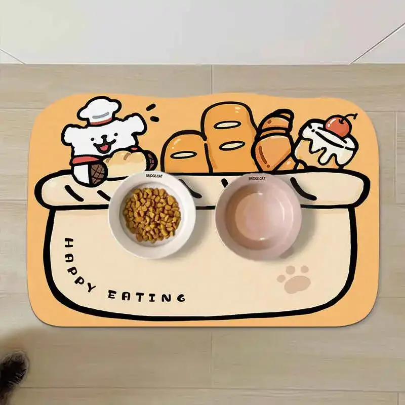 (estilo 3 30x40cm) Tapete Antiderrapante E Absorvente Para Alimentação De Animais De Estimação, Lavável, Resistente A Manchas E Respingos.