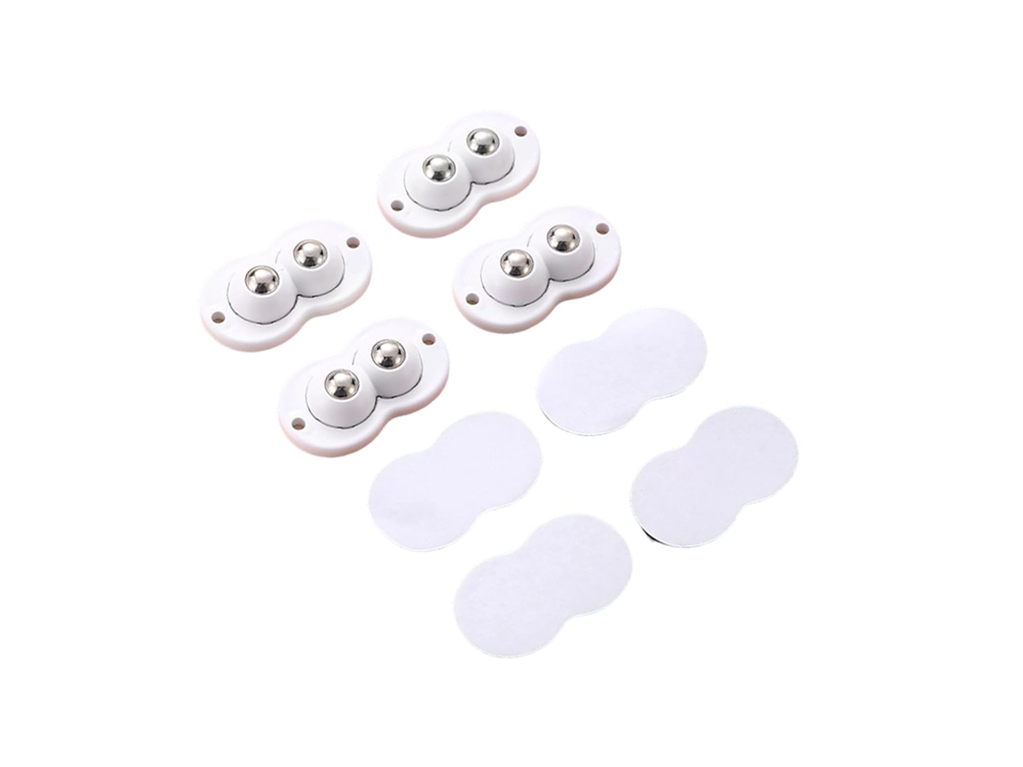 Conjunto De 4 Rodízios Para Proteção Móveis Com Rolamentos Esferas Aço Duplos, Funcionamento Suave E Silencioso Fácil