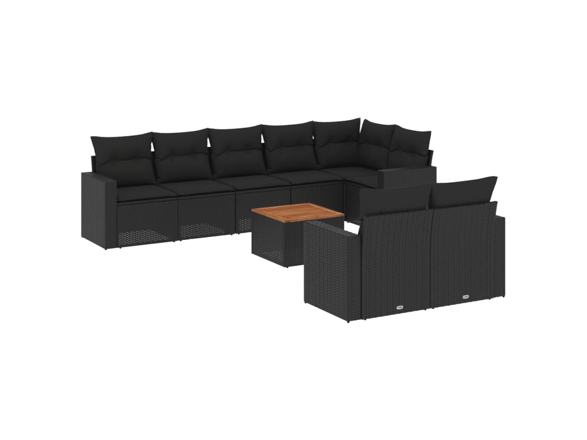 Garden Sofa Set, Garden Sofa Sets Vidaxl Preto Rattan / Vime (n/a)