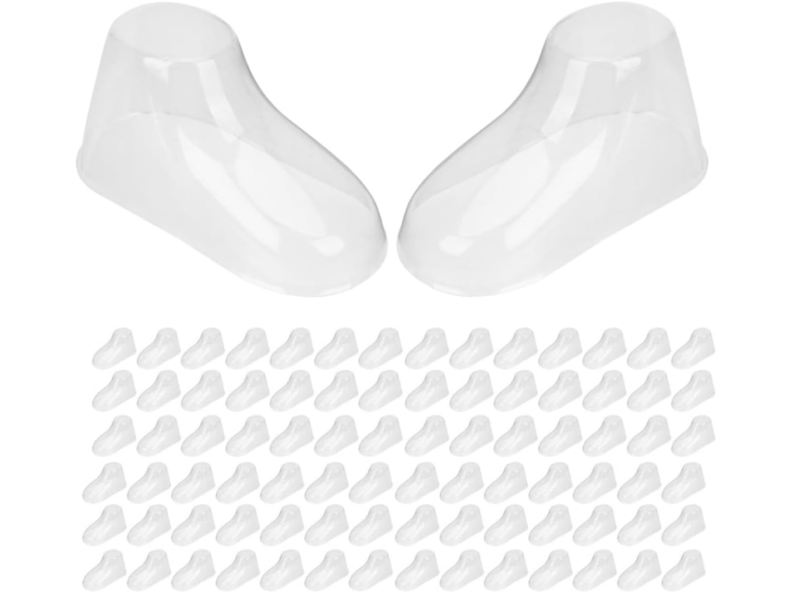 Doitool 160-moldes Transparentes Em Formato De Pé Para Sapatos Infantis, Leves E Portáteis, Ideais Para Vitrines E Lojas