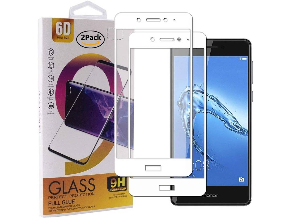 Película Vidro Temperado Honor 6C HONGWE. Cobertura Completa Branco