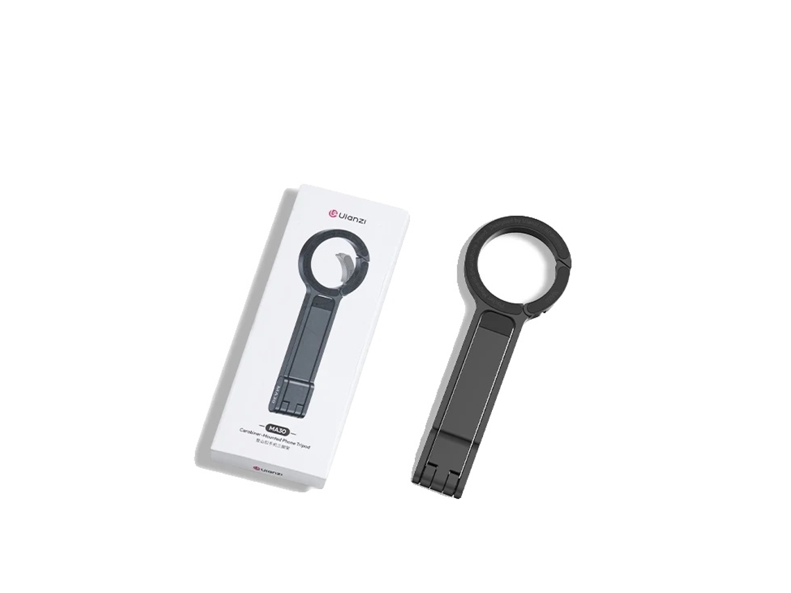 Tripé Para Telefone, Suporte Com Mosquetão, Ímã De Dois Lados, Preto