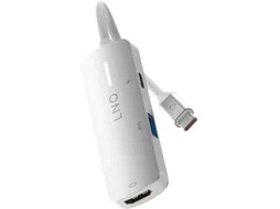 Adaptador Hub LINQ - LQ49031 (3 em 1 - Usb-C - HDMI - Branco)