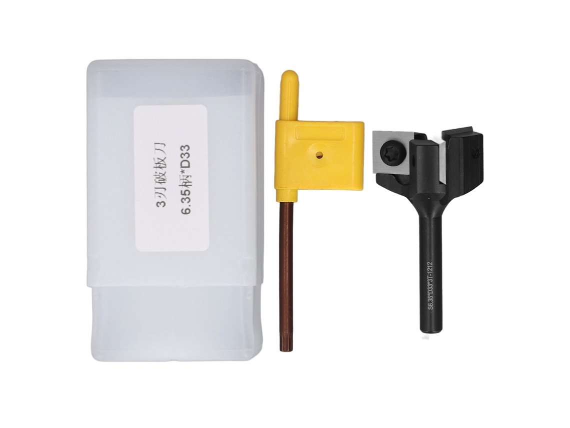 Fresa Router Desmontável 3 Dentes Carbeto Inserção 1/4 Polegada Para Carpintaria