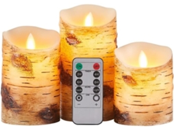 Conjunto De Velas Eletrônicas De Led Com Controle Remoto, Simulação De Movimento Oscilante, Controle Gokoco