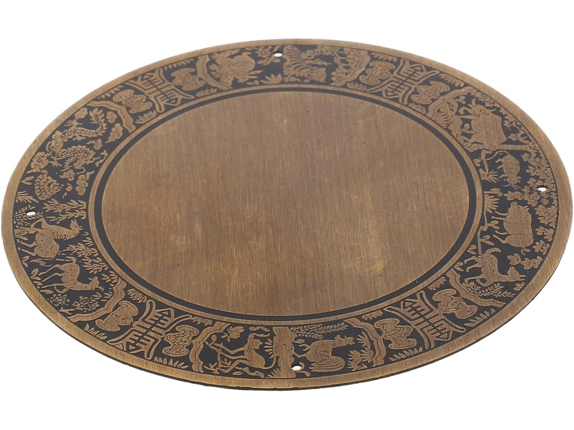 Placa De Latão Jojofuny Com Design Do Zodíaco Chinês Para Mesa Console, Armário De Banheiro, Aparador Ou Superfície De