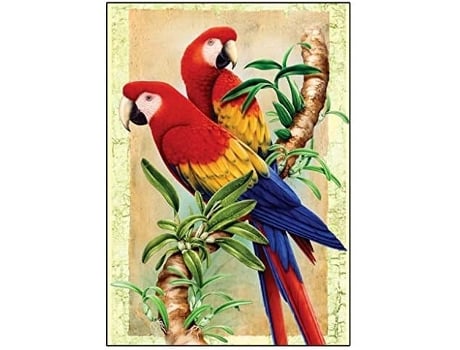 5D Diy Pintura Diamante Papagaio Bordado Diamantes Kit Completo Pintura Diamante Strass Lona para Ponto Cruz Artes Artesanato Lona Decoração de Parede