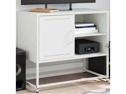 Vidaxl Móvel De Tv 68x39x60,5 Cm Aço Branco
