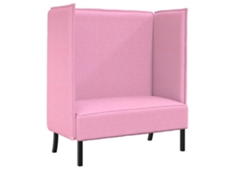 Maison Exclusive - Sofá De Encosto Alto 101cm Rosa Tecido