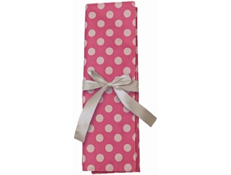 Bolsa de Agulha de Crochê KLEIBER Bolinhas Rosa/Branco