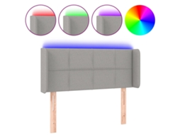 Led Headboard, Led Headboards Vidaxl Cinzeto Tecido (83 X 16 X 78/88 Cm)