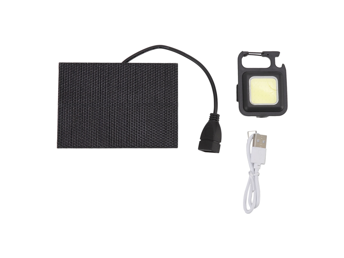 Luz solar LED Primerox 5W, IP68, impermeável, recarregável, USB, para camping ao ar livre | S/MARCA