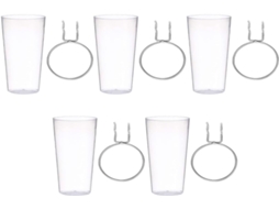 Conjunto com 5 Ganchos e Suportes Transparentes para Organizar Seu Espaço com Painéis. SFUSHOS
