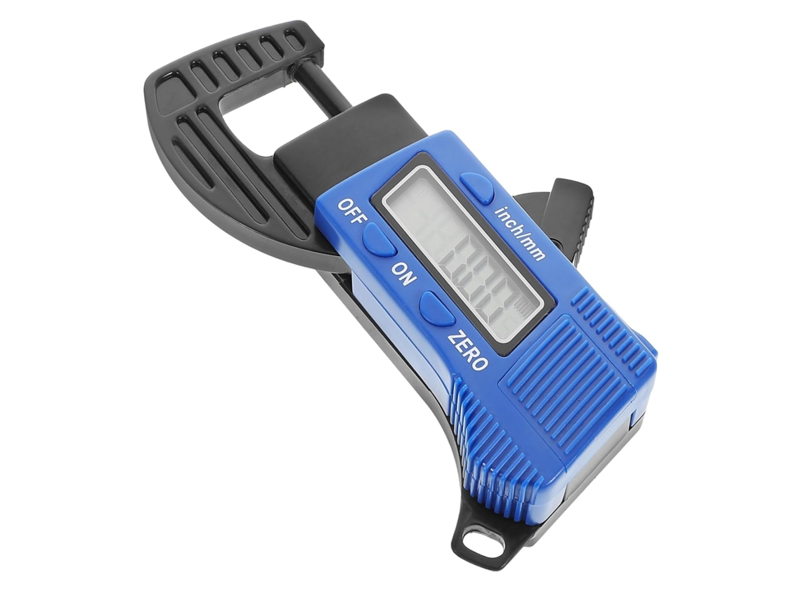 Mini Micrômetro Digital De Espessura 0,5 Mm Em Plástico Azul 0,01