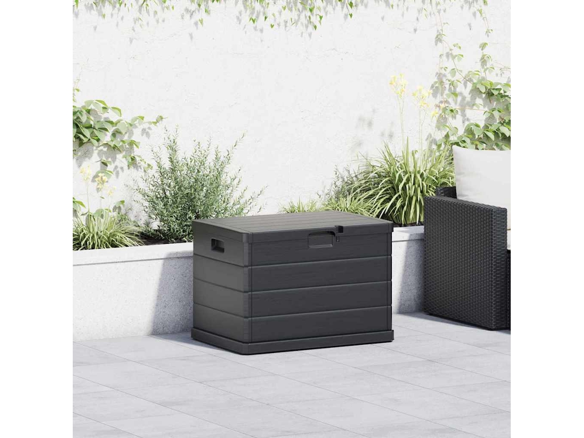 Vidaxl Caixa De Armazenamento Para Jardim Plástico 77,5 X 54,5 X 53 Cm