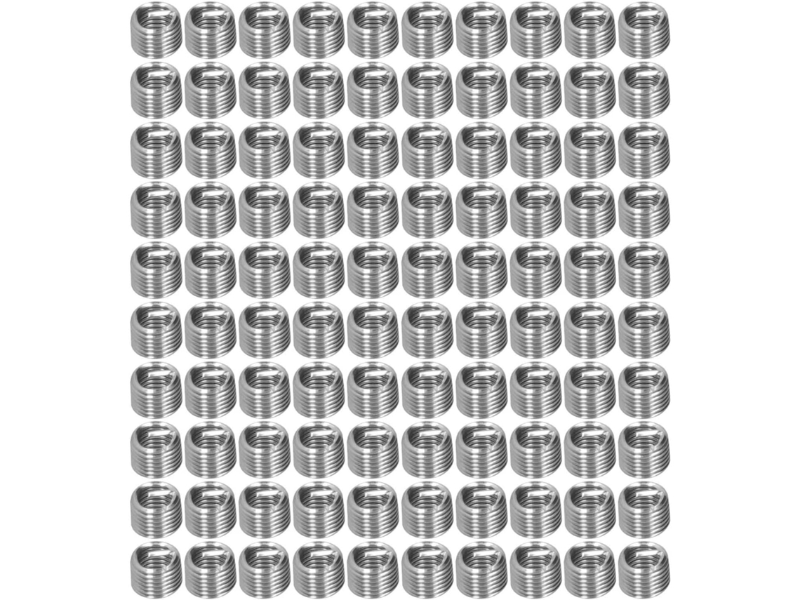 Conjunto De 100 Insertos Roscados Macho E Fêmea Para Reparo Porcas