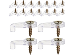 Conjunto Sosoport Com 60-presilhas De Fixação Para Espelhos E Vidros, Em Plástico Resistente Para Instalação Rápida