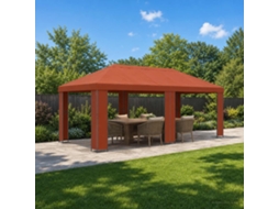 Vidaxl Gazebo De Jardim 6 X 3 M Terracota Poliéster E Aço 190