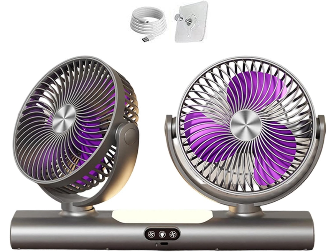 Ventiladores De Refrigeração Dupla Para Carro Com Luz E