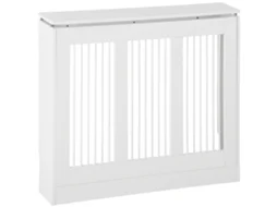 Cobertura De Radiador Mdf E Aço Cor Branco 90x18x84 Cm Homcom
