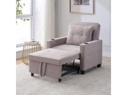Sofá-cama Individual 3 Em 1 Retrátil Com Porta-copos E Usb, Poltrona Reclinável, Ideal Para Espaços Pequenos.
