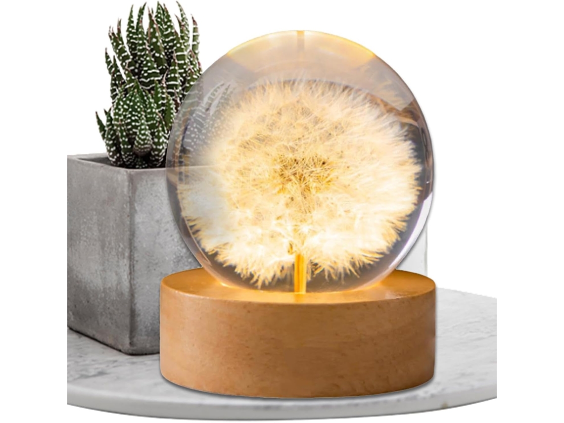 Luminária Bola De Cristal Decorativa E Criativa Para Noite
