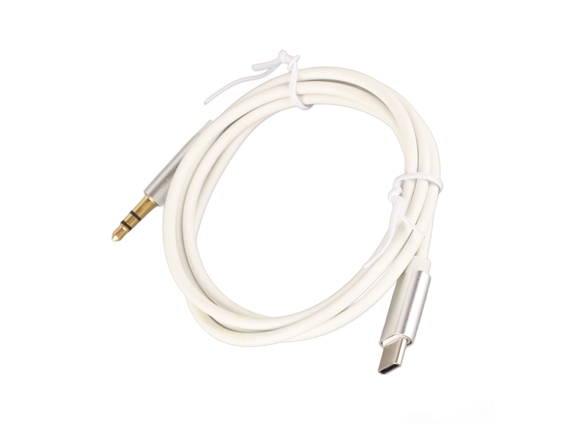 Adaptador Usb C Para Conector Auxiliar 3.5mm Com Cabeamento Estável