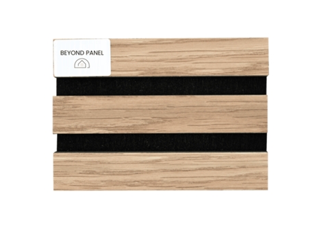 Painel Acústico Classic Carvalho (feltro Preto/mdf Preto)