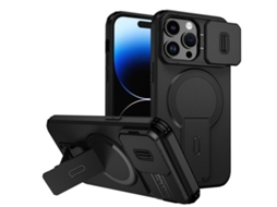 Capa Com Suporte Magsafe Para Iphone 14 Pro - Abertura Deslizante Com Proteção De Câmara