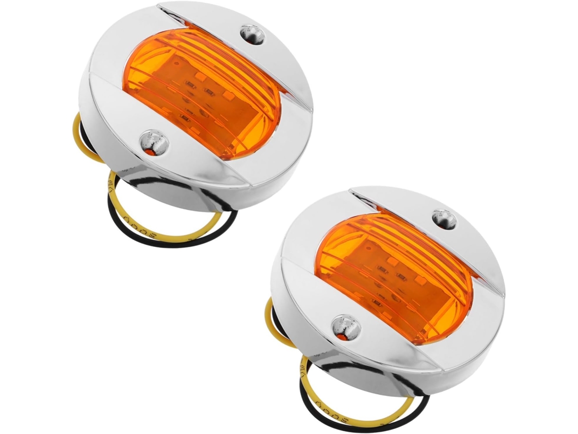 Luzes Led De Plástico Prateado, Design À Prova D'água, 2 Parafusos De Montagem Para Reboque.