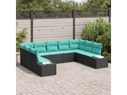 Vidaxl Conjunto De Sofá De Jardim 9 Unid. 8-número De Lugares