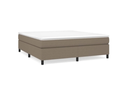 Box Spring Bed, Box Spring Beds Vidaxl Cinzento-acastanhado Tecido (160 X 200 Cm)