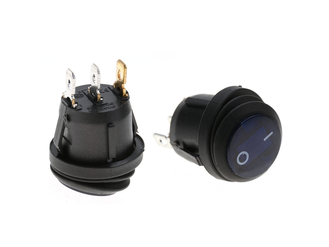 Laxiscreed Interruptor De Pequena Força Aqua Com Led E Design Embarcação Redonda, 12vdc