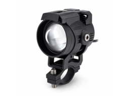 Farol Auxiliar Projetor Para Motocicleta, Mini Luz Externa De Duplo Feixe Branco E Amarelo