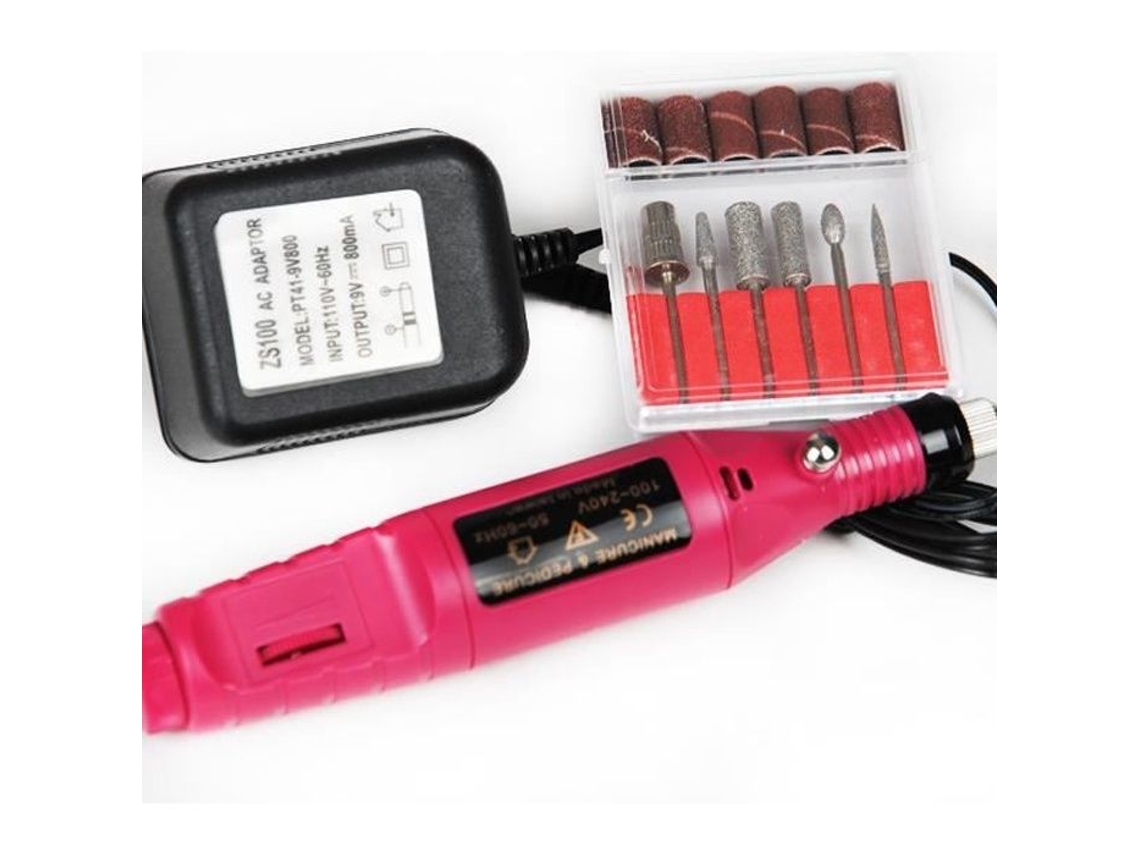 Kit lixadeira elétrica pontas de unhas manicure pedicure pro S/MARCA