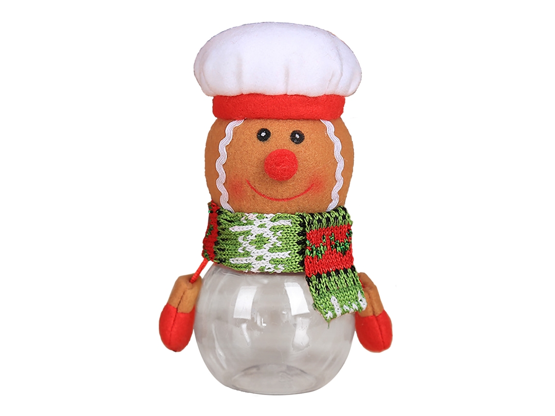 Pote de Goma de Natal com Pai Natal e Boneco de Neve LAXISCREED