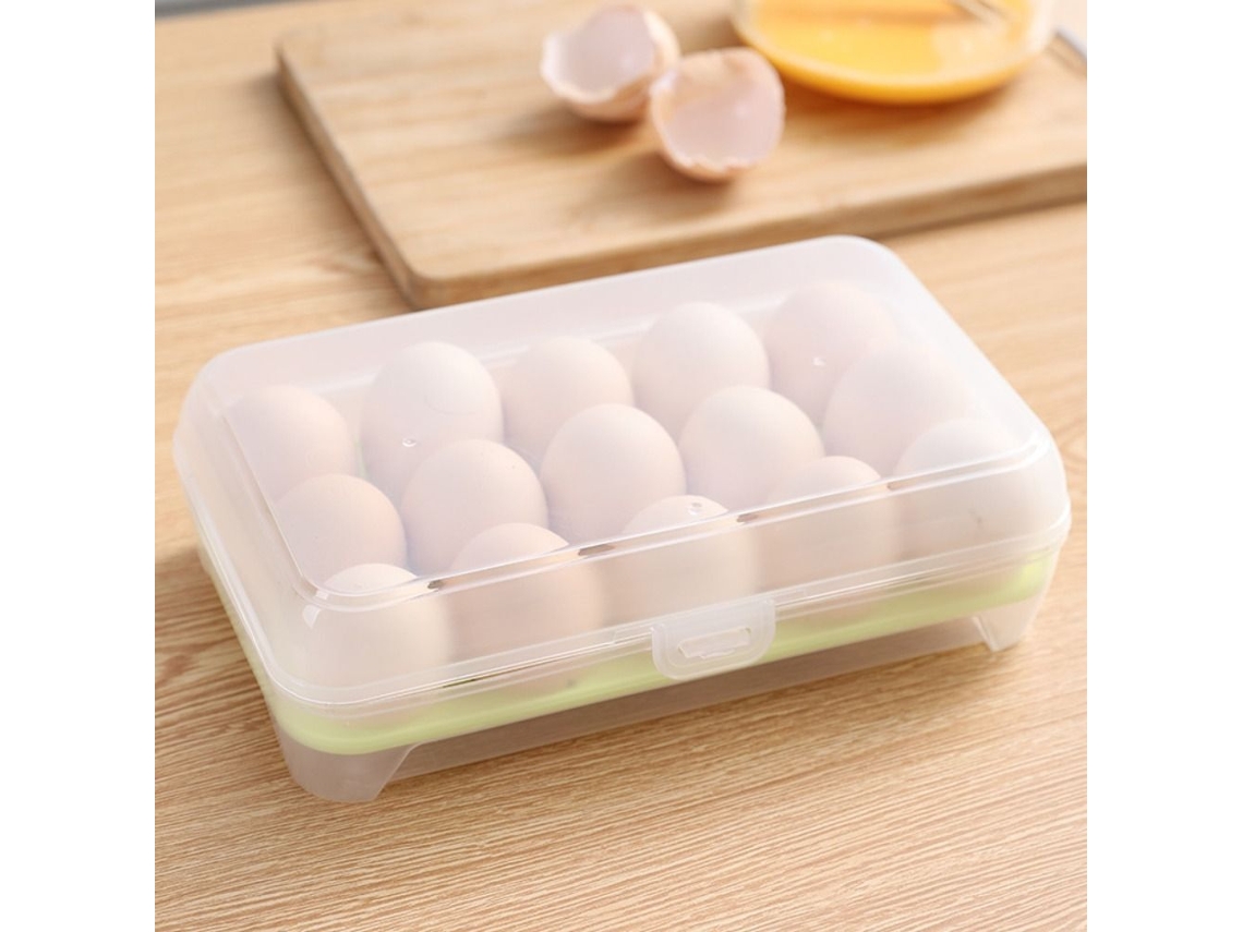 Caixa De Armazenamento Para Geladeira Caixa De Armazenamento Para Ovos Suporte Para Ovos Em Camadas Pacote De Viagem Verde SUNNY SPACES
