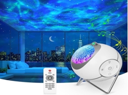 Lurelia Projetor Aurora Boreal Led, 4 Modos, Controlo Remoto, Usb, Rotação 360°, Rgb