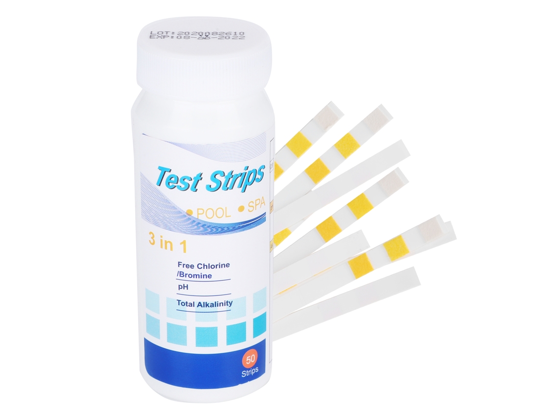 Fitas Teste Ph E Cloro Para Piscina Spa Acessório Limpeza 3em1
