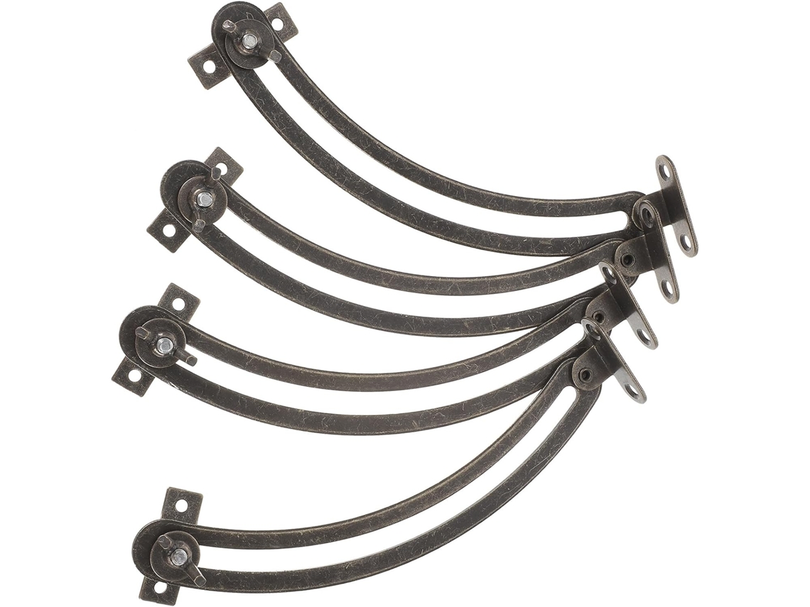 Conjunto De 4 Dobradiças Ferro Preto Para Armários Com Função
